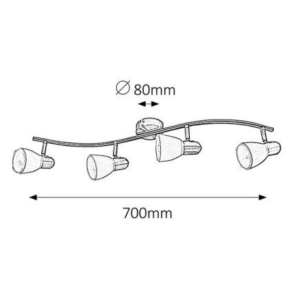 Rabalux - Lampa 4xE14/40W/230V