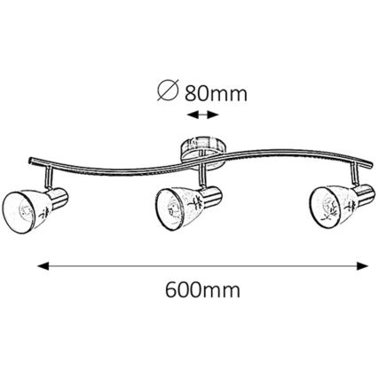 Rabalux - Lampa 3xE14/40W/230V