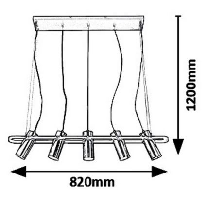 Rabalux 6430 - LED lustra ar auklu RAVEN LED/25W/230V