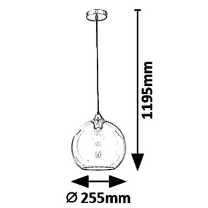 Rabalux 6438 - Lustra ar auklu TANESHA 1xE27/40W/230V