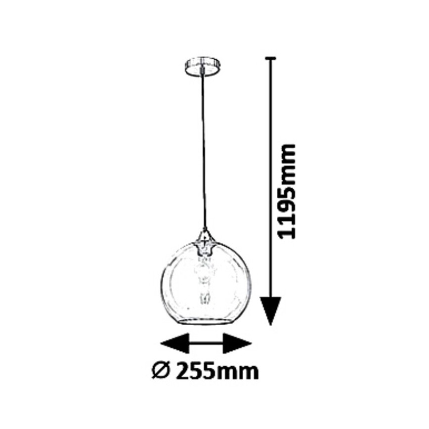 Rabalux 6438 - Lustra ar auklu TANESHA 1xE27/40W/230V