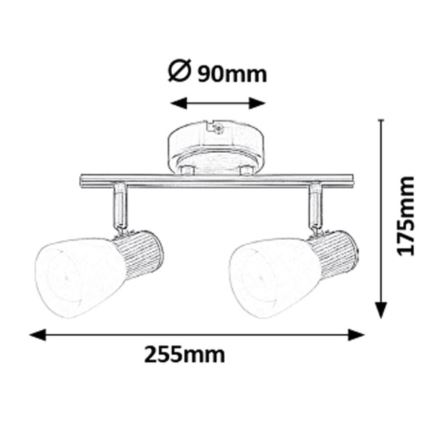 Rabalux - Lampa 2xE14/40W