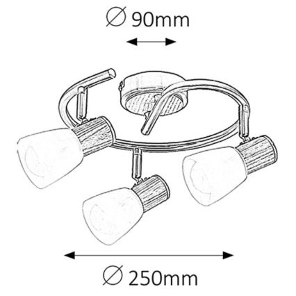 Rabalux - Lampa 3xE14/40W