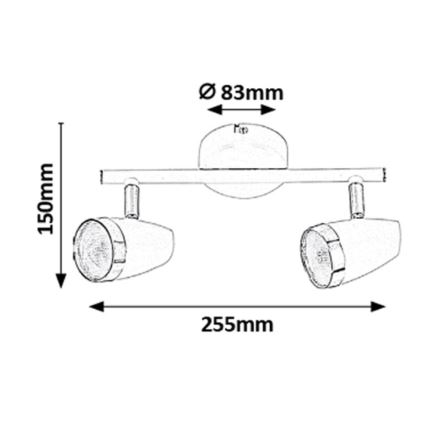 Rabalux - LED lampa 2xLED/4W/230V