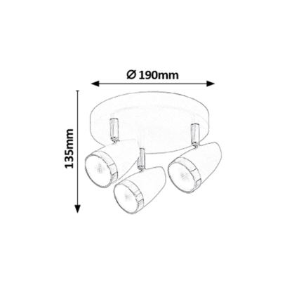 Rabalux - LED lampa 3xLED/4W/230V