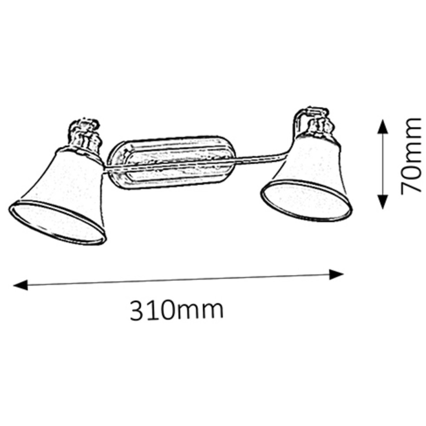 Rabalux 6546 - Starmetis GRANDO 2xE14/40W/230V