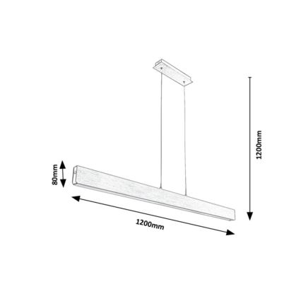Rabalux - LED Aptumšojama lustra ar auklu LED/24W/230V 2700/4000/6500K 120 cm