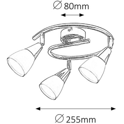 Rabalux 6769 - Lampa NICOLETTE 3xE14/40W/230V