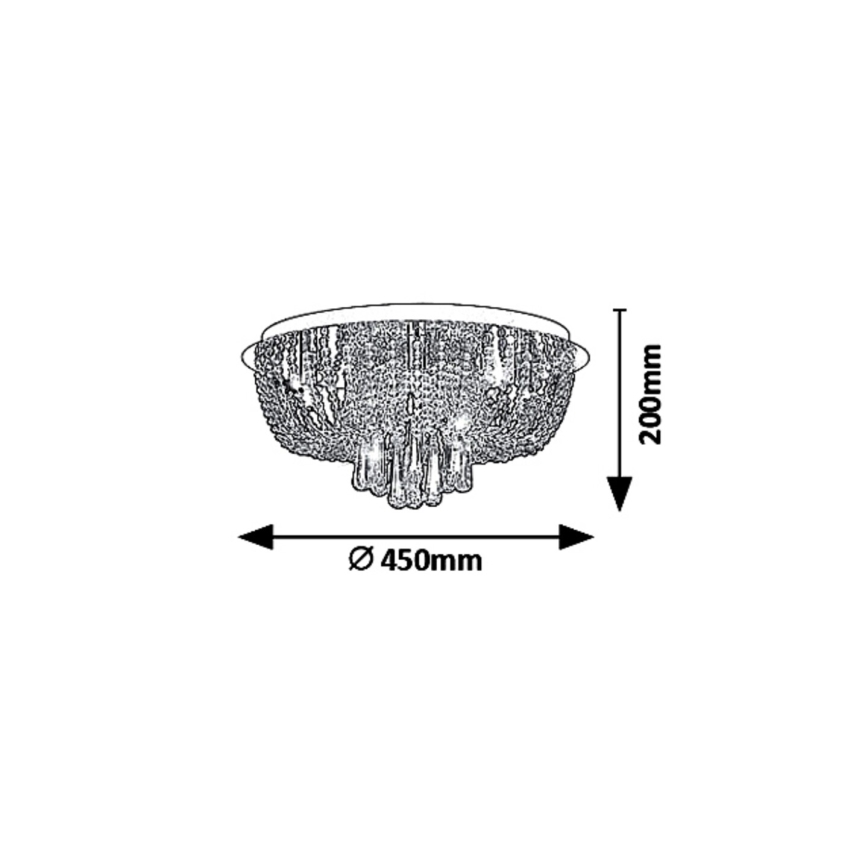 Rabalux - Griestu gaismeklis LARISHA 6xG9/40W/230V Ø 45 cm