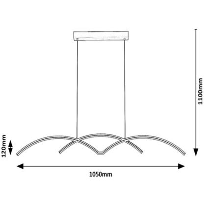 Rabalux - LED Lustra ar auklu LED/40W/230V