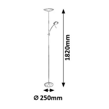 Rabalux - LED Grīdas stāvlampa 1xLED/18W + 1xLED/5W/230V