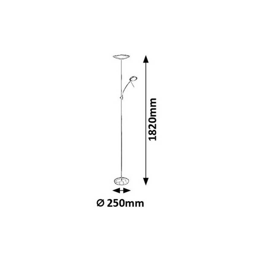 Rabalux - LED Grīdas stāvlampa 1xLED/18W + 1xLED/5W/230V