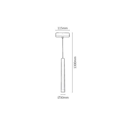 Rabalux - LED Lustra ar auklu 1 fāzes sliežu sistēmai LED/5W/230V 3000K melna
