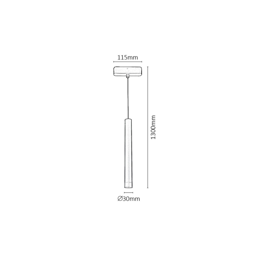 Rabalux - LED Lustra ar auklu 1 fāzes sliežu sistēmai LED/5W/230V 4000K melna