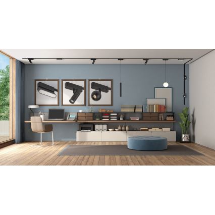 Rabalux - LED Aptumšojama griestu lampa 1-fāzes sliežu sistēmai LED/6W/24V 2700-5500K Wi-Fi Tuya 11,5 cm melna