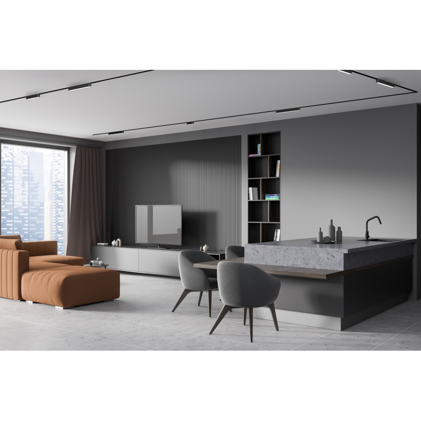 Rabalux - LED Aptumšojama griestu lampa 1-fāzes sliežu sistēmai LED/16W/24V 2700-5500K Wi-Fi Tuya 33 cm melna