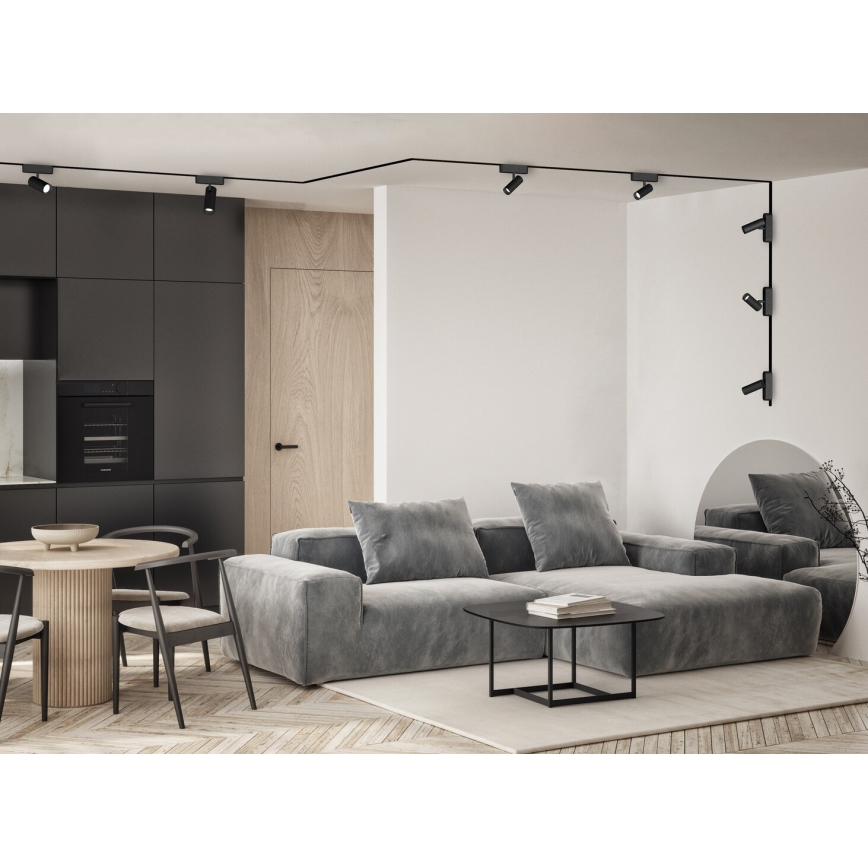 Rabalux - LED Aptumšojams starmetis 1-fāzes sliežu sistēmai LED/9W/24V 2700-5500K Wi-Fi Tuya melna