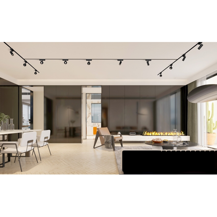 Rabalux - LED Aptumšojams starmetis 1-fāzes sliežu sistēmai LED/9W/24V 2700-5500K Wi-Fi Tuya melna