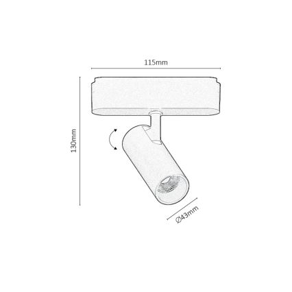 Rabalux - LED Aptumšojams starmetis 1-fāzes sliežu sistēmai LED/9W/24V 2700-5500K Wi-Fi Tuya melna