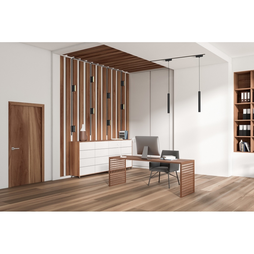 Rabalux - LED Aptumšojama griestu lampa 1-fāzes sliežu sistēmai LED/7W/24V 2700-5500K Wi-Fi Tuya 22 cm melna
