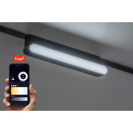 Rabalux - LED Aptumšojama griestu lampa 1-fāzes sliežu sistēmai LED/7W/24V 2700-5500K Wi-Fi Tuya 22 cm melna