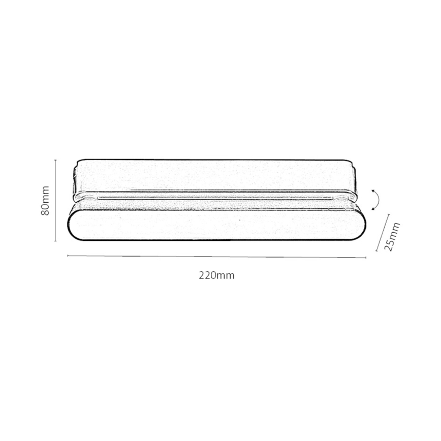Rabalux - LED Aptumšojama griestu lampa 1-fāzes sliežu sistēmai LED/7W/24V 2700-5500K Wi-Fi Tuya 22 cm melna