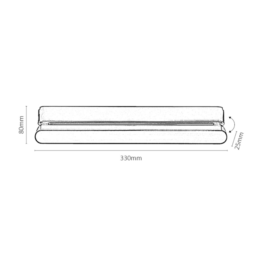 Rabalux - LED Aptumšojama griestu lampa 1-fāzes sliežu sistēmai LED/13W/24V 2700-5500K Wi-Fi Tuya 33 cm melna