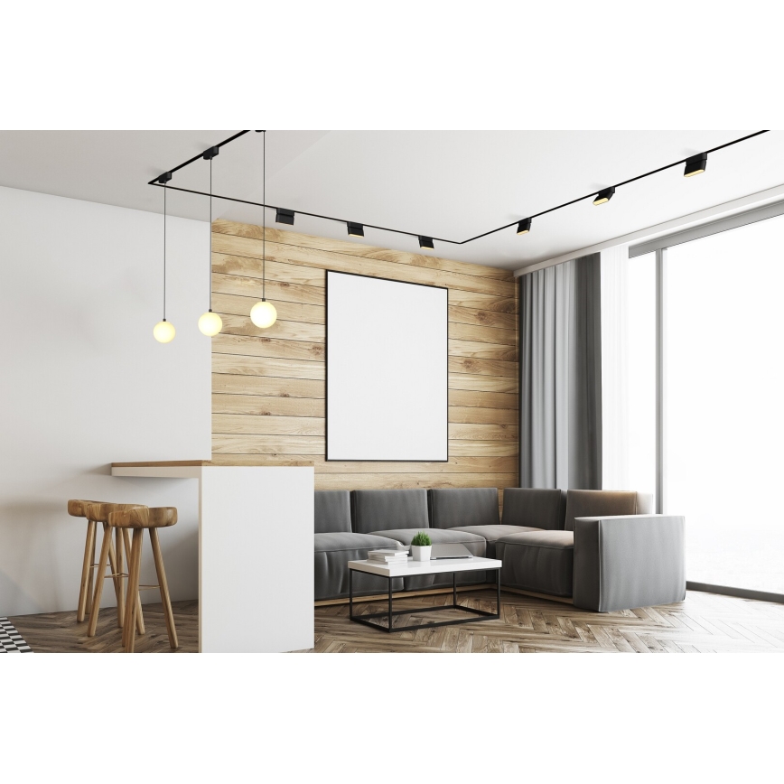 Rabalux - LED Aptumšojama lustra ar auklu 1 fāzes sliežu sistēmai LED/5W/24V 2700-5500K Wi-Fi Tuya melna
