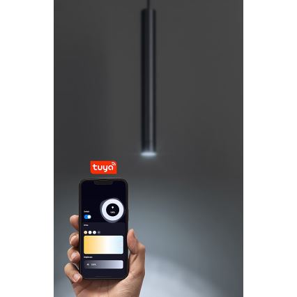 Rabalux - LED Aptumšojama lustra ar auklu 1 fāzes sliežu sistēmai LED/5W/24V 2700-5500K Wi-Fi Tuya melna