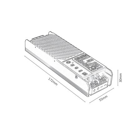 Rabalux - Iegremdējamu ampu barošanas avots sliežu sistēmā 100W/230V
