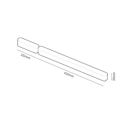 Rabalux - Lampu barošanas avots sliežu sistēmā 80W/230V Wi-Fi 10,2 + 41 cm melna