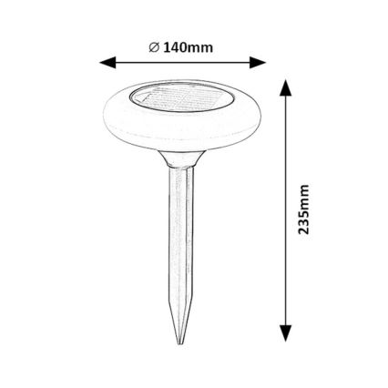 Rabalux - LED RGB Saules enerģijas lampa LED/0,6W/3,7V IP65