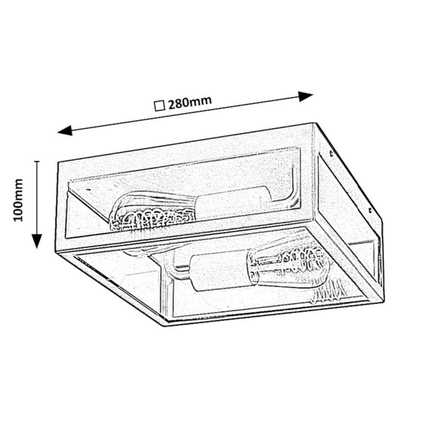 Rabalux - Āra griestu lampa 2xE27/60W/230V IP23
