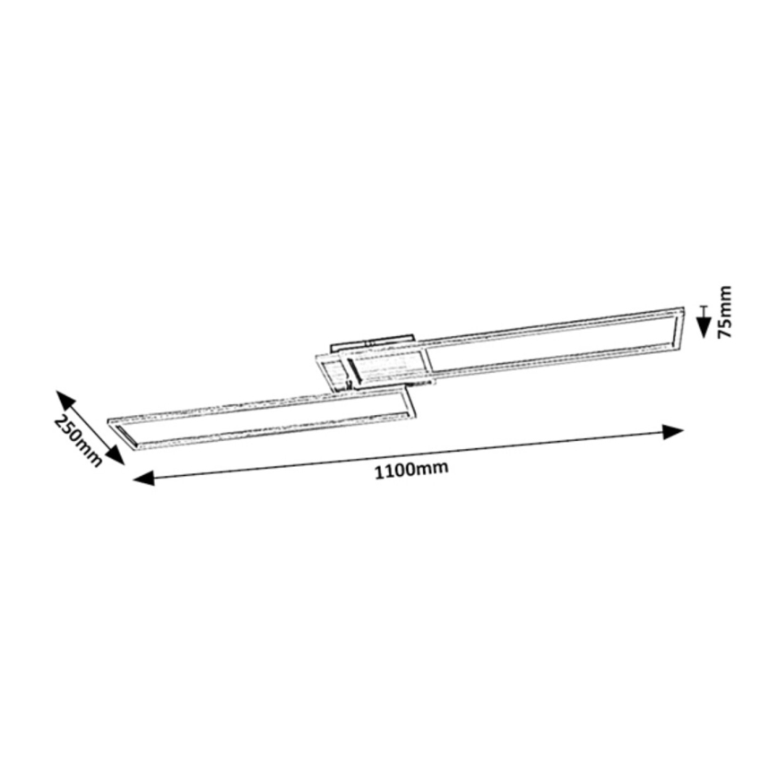 Rabalux - LED Aptumšojama griestu lampa LED/40W/230V 2700-6500K Wi-Fi Tuya matēts hroms + tālvadības pults