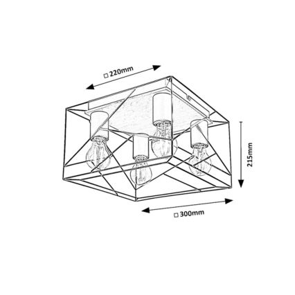 Rabalux - Griestu lampa 4xE27/40W/230V