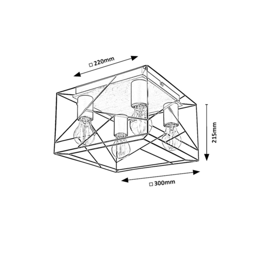 Rabalux - Griestu lampa 4xE27/40W/230V