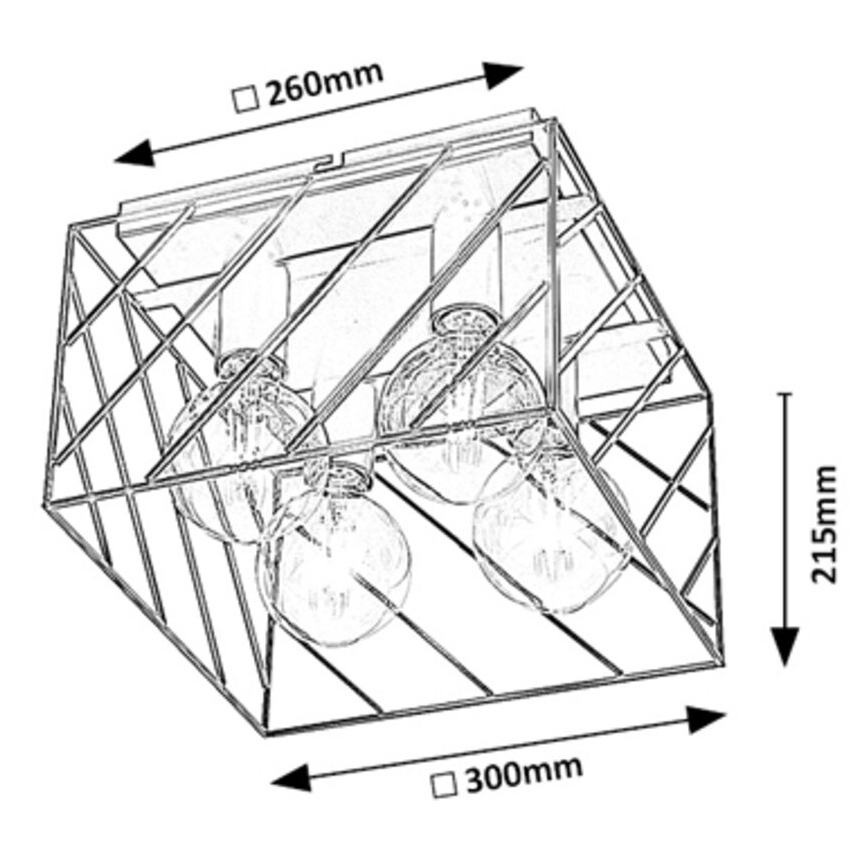 Rabalux - Griestu lampa 4xE27/25W/230V