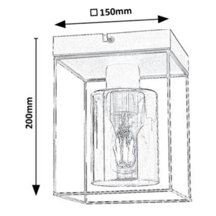 Rabalux - Griestu lampa 1xE27/25W/230V