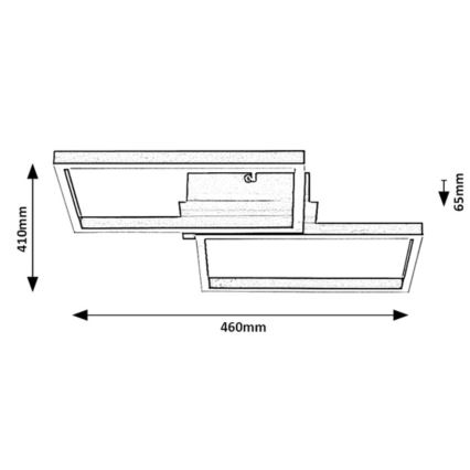 Rabalux - LED RGBW Aptumšojama griestu lampa LED/40W/230V 2700-6500K + tālvadības pults