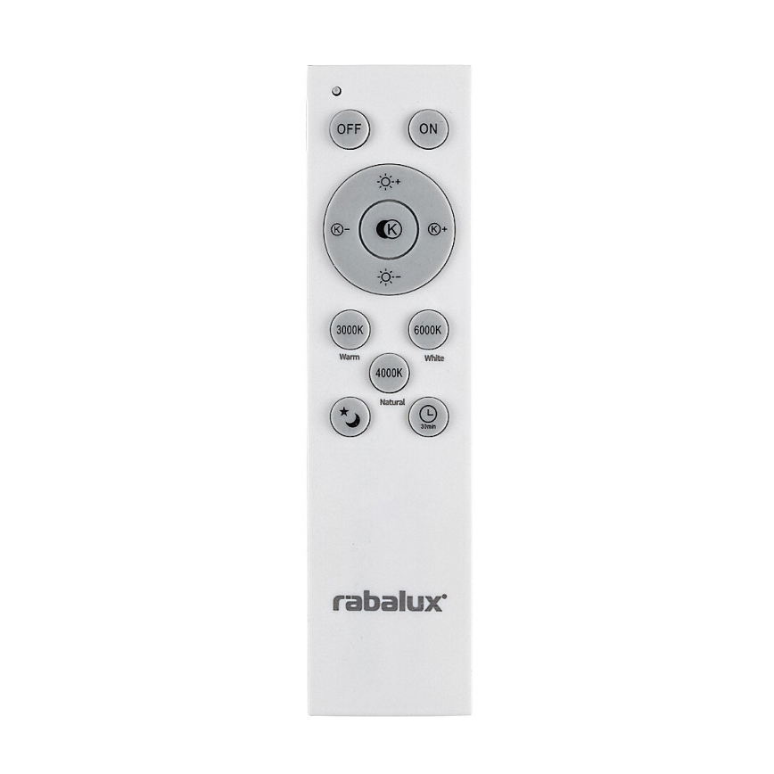 Rabalux - LED Aptumšojama lustra ar auklu LED/60W/230V sudraba 3000-6000K + tālvadības pults