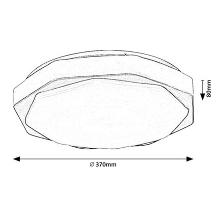 Rabalux - LED Aptumšojama griestu lampa LED/18W/230V 3000K/4000K/6000K + tālvadības pults