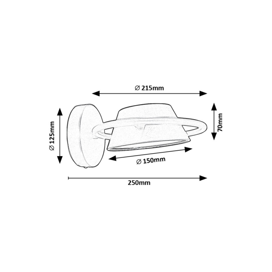 Rabalux - LED Sienas lampa LED/6W/230V 3000K melna