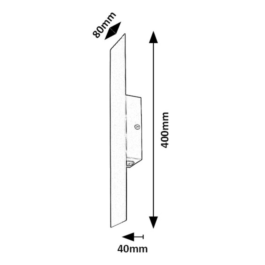 Rabalux - LED Sienas lampa LED/6W/230V 3000K melna