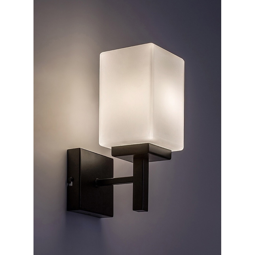 Rabalux - Vannas istabas sienas lampa 1xE14/10W/230V IP44 melna