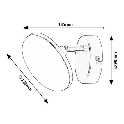 Rabalux - LED Sienas lampa LED/4W/230V 3000K melna
