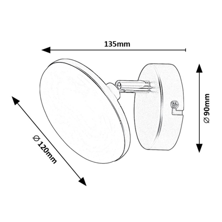 Rabalux - LED Sienas lampa LED/4W/230V 3000K melna