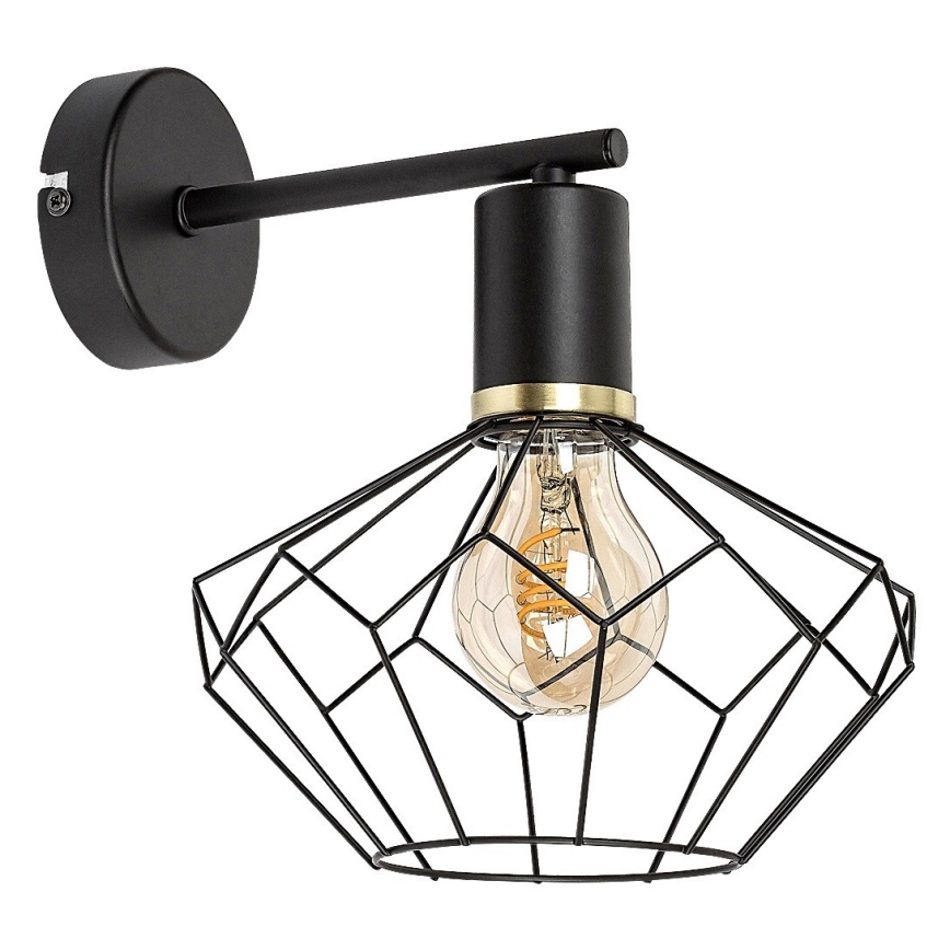 Rabalux - Sienas lampa 1xE27/40W/230V d. 20 cm melna