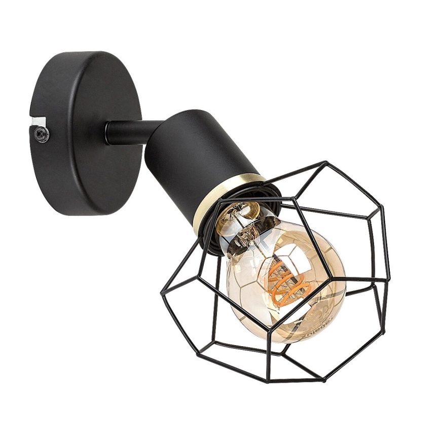 Rabalux - Sienas lampa 1xE27/40W/230V d. 12 cm melna