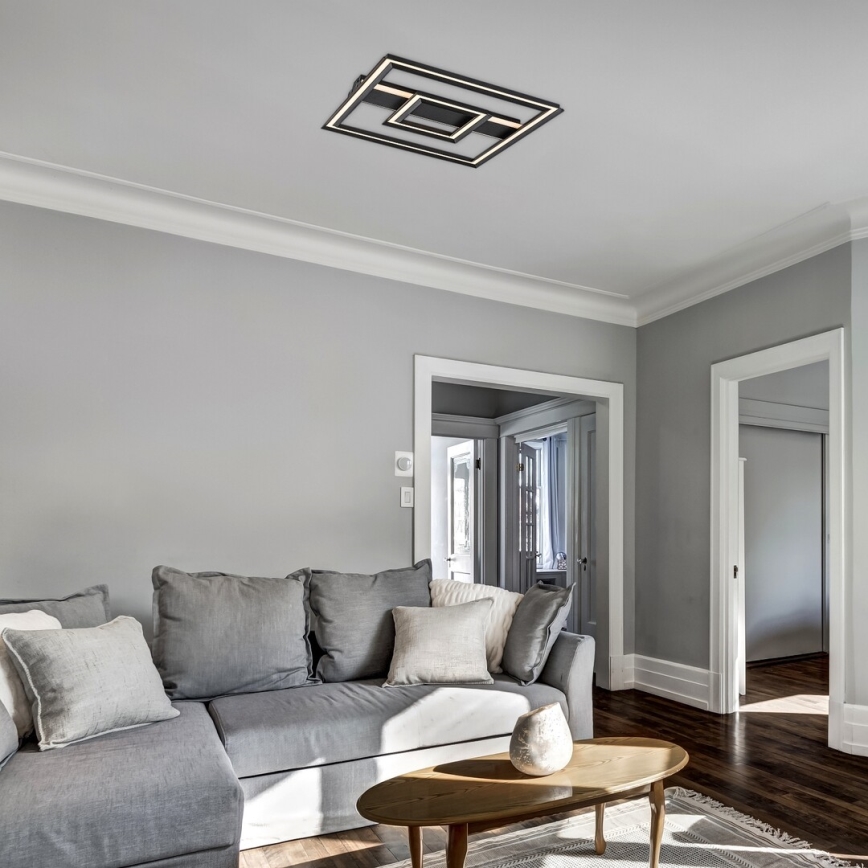 Rabalux - LED griestu lampa LED/48W/230V 3000K melna 48,5x48,5 cm