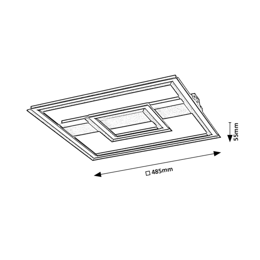 Rabalux - LED Griestu lampa LED/48W/230V 3000K melna
